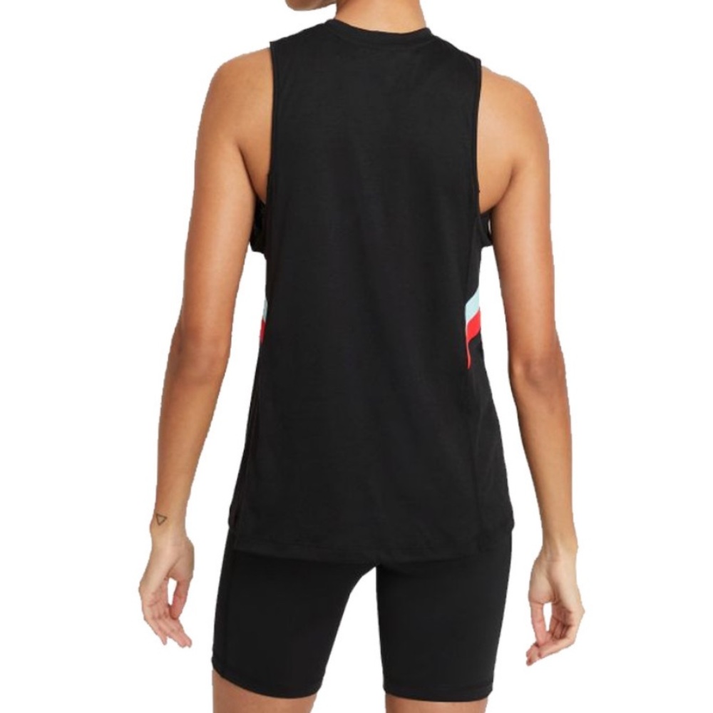 Nike Dri-FIT Women's Colour-Block Stripe Training Tank, Black, Medium - Picture 3 of 9
